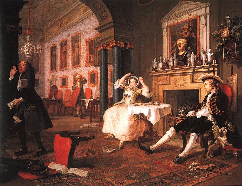 William Hogarth Marriage a la Mode Scene II Early in the Morning china oil painting image